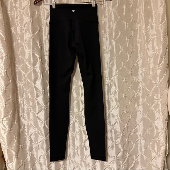 Lululemon Solid Black Wunder Under Hi-Rise Tight Leggings Full Length - Picture 6 of 14